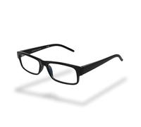 Foster Grant Glasgow Reading Glasses for Men & Women +1.00 - Rectangular Frame made with 20% Recycled Plastic, Scratch-Resistant Lenses, Spring Hinges & Sustainable Pouch