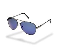 Foster Grant Gun Aviator Men's Sunglasses - Polarised Metal Frame with Blue Mirrored Lenses, UVA-UVB Protection & Scratch-Resistant Coating for Outdoor Wear, Everyday Style & Eye Comfort