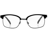 Foster Grant Oak Reading Glasses for Men & Women +1.50 - Designer Frame in Matte Black made of Recycled Plastic with Spring Hinges, Scratch-Resistant Coating & Protective Case