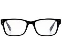 Foster Grant Orta Reading Glasses for Men & Women +2.00 - Square Frame with Spring Hinges, Scratch-Resistant Lenses & Protective Case
