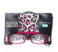 Foster Grant Reading Glasses with Pink Leopard Print Case +2.00