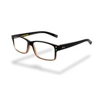 Foster Grant Thames Reading Glasses for Men +1.00 - Rectangular TR90 Frame with Spring Hinges, Scratch-Resistant Lenses & Protective Case