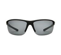 Foster Grant Wrangler Men's Sunglasses - Blade Shape Black Frame with Recycled Material - Polarised Smoke Lenses with UVA-UVB Protection & Scratch-Resistant Coating - Rubber Temples for a Secure Fit