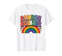 Foster Mama Rainbow Builder Hope Home Care Mom Building T-Shirt