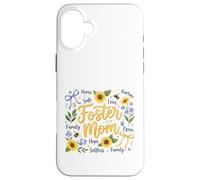 Foster Mom Nurturing Family Hope Sunflowers Case for iPhone 16 Plus
