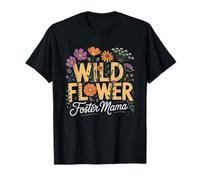 Foster Mom Wildflower Botanical Retro Blessed Adoption T-Shirt