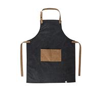 Foster & Rye 6868 Pocket Canvas Apron for Men with Adjustable Strap, BBQ & Grill Accessories for Indoor & Outdoor Cooking, 35" x 26.75", Black