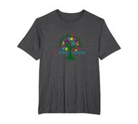 Fostering 4th Grade Growth Educational Tree T-Shirt, Men's Big and Tall, Dark Heather Grey, 5X Tall