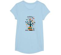 Fostering 5th Grade Growth: Educational Tree of Knowledge T-Shirt, Girls, Baby Blue, Small