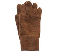 FosterNatur, Women's Wool Gloves / Finger Gloves, 100% Wool Extra Fine, hazelnut, 8