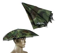Fostly Camouflage Fishing Umbrella Hat Sun Shade Cap For Fishing Gardening Photography Walking
