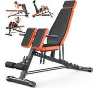 Fostoy Multi-Functional Weight Bench, 1000LB Workout Bench for Home Gym - Hyper Back Extension, Roman Chair & Adjustable Ab Sit up Bench, Incline/Decline Gym Bench For Full Body Training