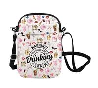 FOTAP Alcohol Gift Drunk Wives Shoulder Bag Girls Night Drinks Merch Weekend Away Gift Love My Tribe Carry On Bag (DrinkingAgainCB-UK)