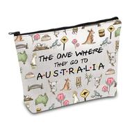 FOTAP Australia Trip Gift Cosmetic Bag Multicolour Marble Print Water-Resistant Scratch-Resistant Durable Travel/Storage Makeup on the Move Gift for Cosmetic Enthusiasts