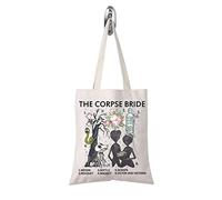 FOTAP Bride Wedding Gift Animation Movie Lover Gift Widow Bouquet Scraps Victor And Victoria Tote Bag (CORPSE BRIDE UK)