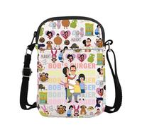 FOTAP Burgers Cartoon Inspired Crossbody Bag Bob Belcher Gift Tina & Louise Fans Gift Linda Belcher Messenger Bag (Burgers CB UK2)