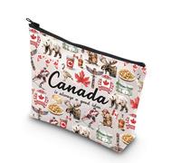 FOTAP Canada Lover Gift Canada Vacation Gift Cosmetic Bag Multicolour Travel, Outdoor, Indoor Makeup Bag