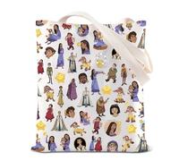 FOTAP Cartoon Movie Inspired Tote Bag Asha Fans Gift Wish Movie Character Handle Bag Asha and Wish Star Gift Valentino Gift (Wish UK2)