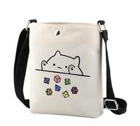 FOTAP Cat Throwing Dice DnD Dungeon Master Bag of Holding Zipper Pouch Gamer Dice Bag (cat dd CR)
