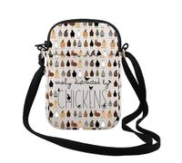 FOTAP Chicken Farmer Gift Easily Distracted By Chickens Crossbody Bag Funny Chicken Gift Chicken Breeds Farm Life Gift (By Chickens CR)
