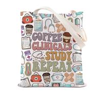 FOTAP Clinical Nurse Instructor Appreciation Tote Bag Clinical Psychologist Handbag Graduation Gift Future Nurse Gift (COFFEECLINICAL TUK)