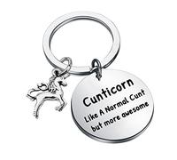 FOTAP Cunticorn Keychain Unicorn Like A Normal But More Awesome Unicorn Inspirational Charm Gift Unicorn Gift for Friend, Unicorn Key, Small