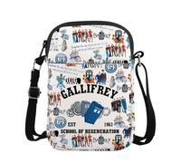 FOTAP Doctor Movie TV Show Gift Gallifrey School of Regeneration Crossbody Bag Police Box Themed Handle Bag David Fans Gift (Galli frey CB UK2)