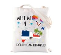 FOTAP Dominican Republic Tote Bag Meet Me In Dominican Republic Gift Dominicana Gifts Dominican Girls Vacation Shoulder Bag (Dominican UK2)