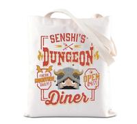 FOTAP Dungeon Diner Inspire Tote Bag Japanese Anime Gift RPG Gamer Gift Cooking Adventure Shoulder Bag (DUNGEON D UK)
