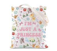 FOTAP Fairytale Inspired Gift Cartoon Princess Characters Merch WDW Trip Tote Bag Magical Castle Travel Handbag (aPrincess TUK)