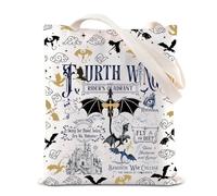 FOTAP Fourth W Tote Bag Romantasy Fantasy Bookish Gift Fly Or Die Dragon Rider Shoulder Bag 4th Wing Merch (fly or die full T UK)