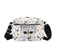 FOTAP Fourth-Wing Merch Fly Or Diet Crossbody Bag Xaden Riorson Inspired Gift Dragon Rider Gift for Fans (FLY OR DIE HB CB UK)