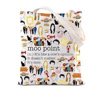 FOTAP Friends TV Show Inspire Tote Bag Friends Moo Point Definition Handbag Friend TV Show Gifts Friend TV Show Merchandise (moo point UK)