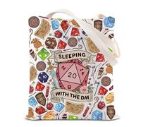FOTAP Gamer Accessory Tabletop Game RPG Gift Sleeping With The D-M Inspire Tote Bag D20 Dice Pouch Gamer Gift (sleeping with UK)