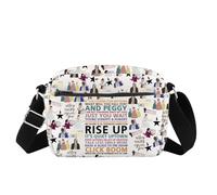 FOTAP Hamilton Quotes Crossbody Bag Rise Up Messenger Bag Hamilton Musical Shoulder Bag Hamilton Broadway Fans Gift (RISE UP HB CB UK)