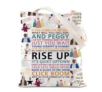 FOTAP Hamilton Quotes Rise Up Tote Bag - Broadway Musical Fans Gift