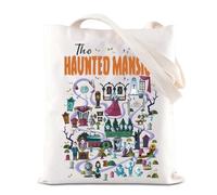 FOTAP Haunted Movie Inspire Gift Haunted Movie Lover Gift Halloween Party Gift Haunted Mansion Room Tote Bag (H MANSION T UK)
