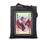 FOTAP Hazbin Cartoon Characters Gift Alastor Smile Tote Bag Charlie Morningstar Fans Gift Angel Dust Shopping Bag Loser Baby Gift (Loser Baby UK2)