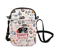 FOTAP Horror TV Series Lover Gift I Didn’t Run Away This Time Inspire Crossbody Bag Demogorgons Gift (RUN AWAY CB UK)
