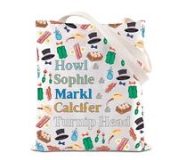 FOTAP Howl's Cartoon Merch Calcifer Lover Gift Tote Bag Anime Lover Inspire Handbag (HOWL UK)