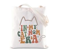 FOTAP In My Cat Mom Era Tote Bag Cat Mom Gift Crazy Cat Lady Handbag Mother’s Day Gift New Mom Gift Pet Mom Gift Mom Life Gift (Cat Mom Era UK)