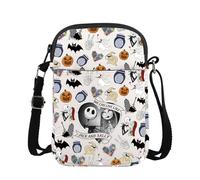 FOTAP Jack And Sally Couple Gift Jack And Sally Skeleton Crossbody Bag Horror Movies Fans Gift Halloween Nightmare Messenger Bag (Jack And Sally CB UK2)
