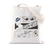 FOTAP JJK Inspired Tote Bag Anime Lover Merch Sorcerer Curse Fighter Japanese Anime Fan Shoulder Bag JJK Lover Gift (FINANCIAL UK)