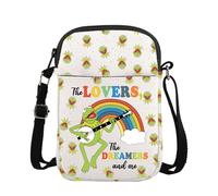 FOTAP Kermit The Frog Crossbody Bag Kermit Rainbow Frog Gift The Lovers The Dreamers and Me Messenger Bag (Dreamers CB UK2)