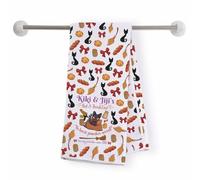 FOTAP Kiki's Anime Lover Gift Kiki&Jiji’s Bed And Breakfast Inspire Kitchen Towel Black Cat Lover Tea Towel Animated Movie Themed Gift (KIKI-KT UK)