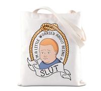 FOTAP KOTH Merch Bobby Hill I’m A Little Worried About Being A Slut Inspire Tote Bag Bobby Character Inspired Gift (Little Worried UK)