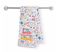 FOTAP Lab Technician Inspire Kitchen Towel Science Geek Microbiology Gift Lab Life Hand Towel Retirement Gift (LAB-KT UK)