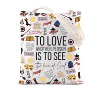 FOTAP Les Aesthetic Miserables Quote Tote Bag Broadway Musical Gift Musical Theater Fans Gift Les Aesthetic Miserables Merch (TO LOVE UK)
