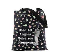 FOTAP LGBTQ Gift Hi Leaves Tote Bag Spotify Inspired Gift Nick and Charlie Gifts BL Boys Love Gifts (disappear blk), white, Disappear Blk