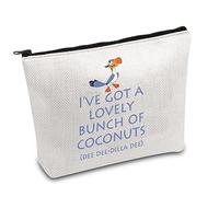 FOTAP Lion-King Inspired Gift Animal Kingdom Bag Zazu Lion Magical Vacation Makeup Bag Zazu Lover Gift Pride Land Trip Gift, Coconuts